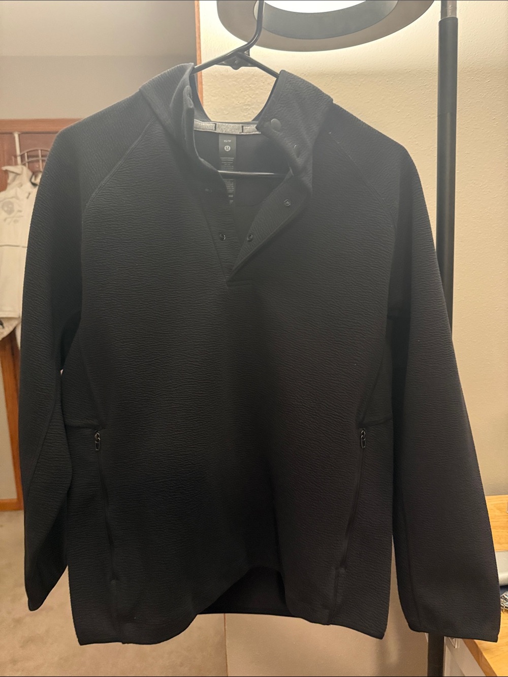 lululemon athletica Black Men's Quarter-Snap Pullover Sweater